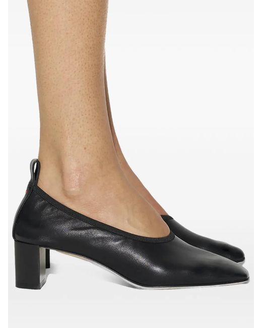 Aeyde Black Narissa Leather Heeled Pumps