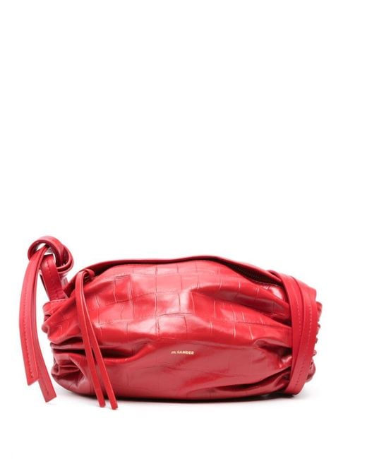 Jil Sander Red Small Cushion Shoulder Bag