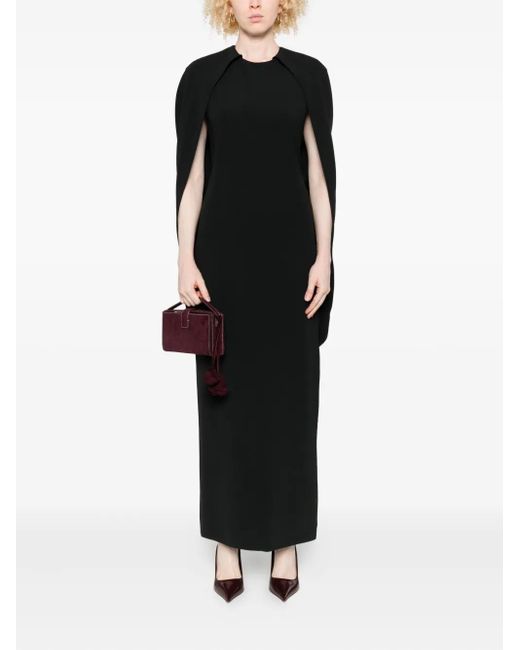 Alberta Ferretti Black Halter-Neck Midi Dress