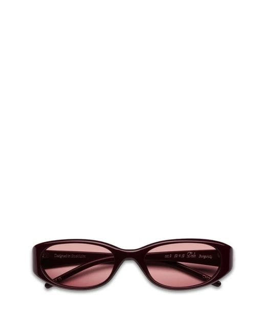 Chimi Red Dele Oval-Frame Sunglasses