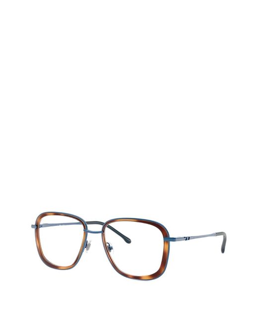 DIESEL Brown Tortoiseshell-Effect Square-Frame Glasses