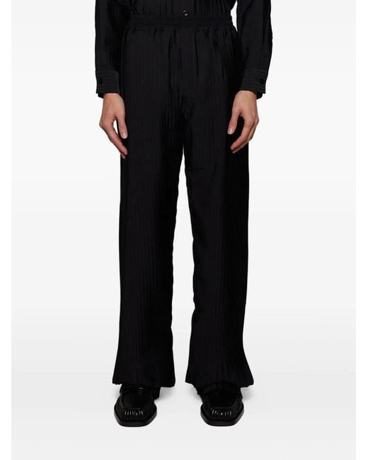 Casella Meyer Black Pleated Trousers for men