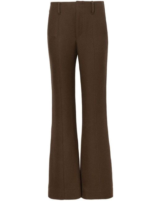 Proenza Schouler Brown Twill Flared Trousers