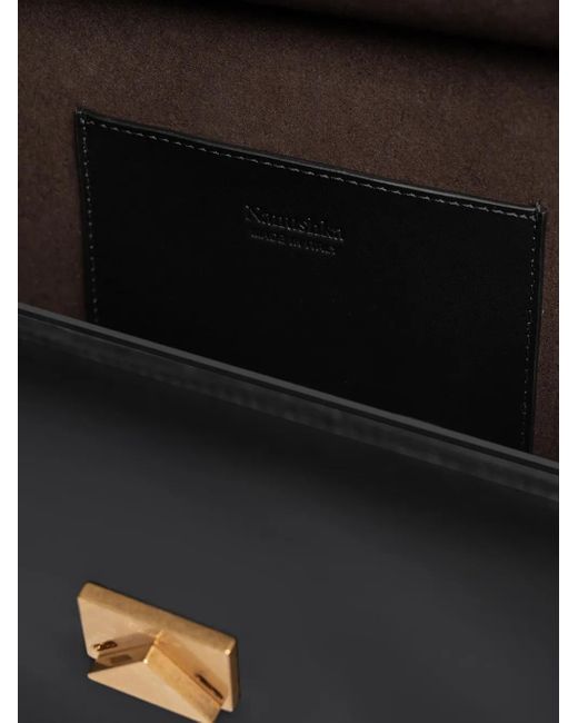 Nanushka Black Handtasche mit Logo-Print