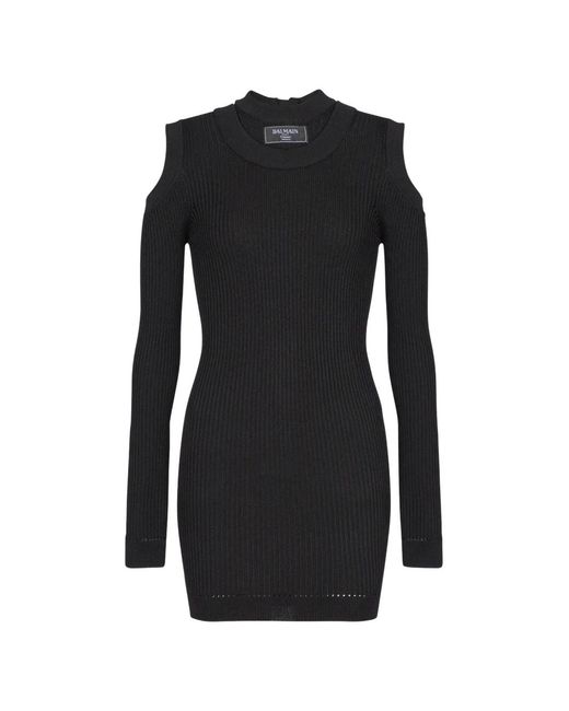 Balmain Black Knit Dress