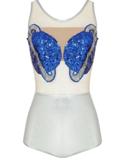 Brigitte Bardot Saturno Carnaval ボディスーツ Blue