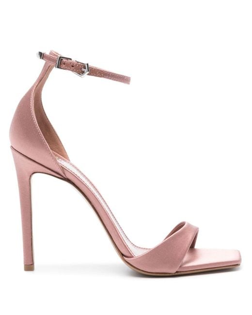 Paris Texas Pink Stiletto 105mm Satin Sandals
