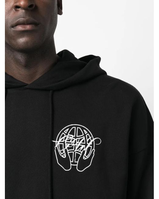 Off-White c/o Virgil Abloh Black Hand Arrow Boxy Hooded Sweatshirt for men