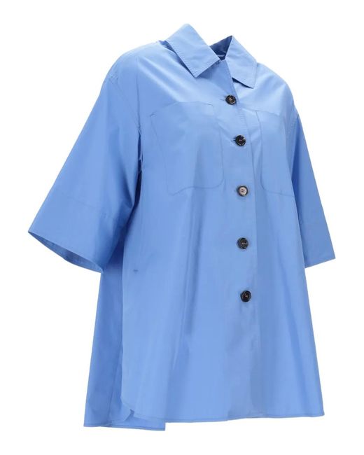Max Mara Blue Adam Buttoned Shirt