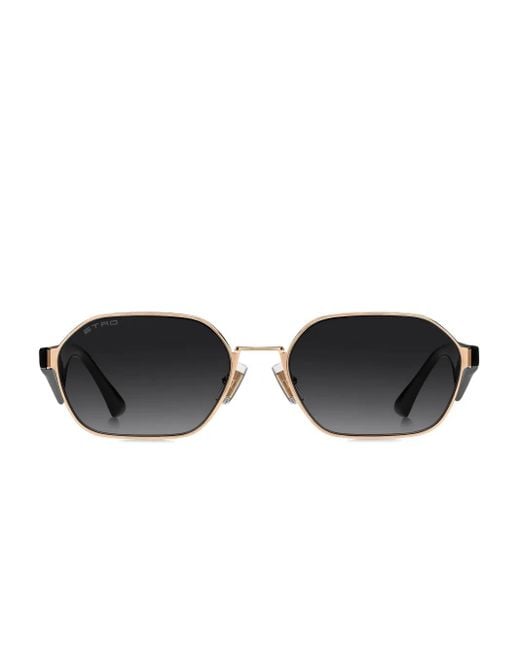 Etro Black Geometric-Frame Sunglasses