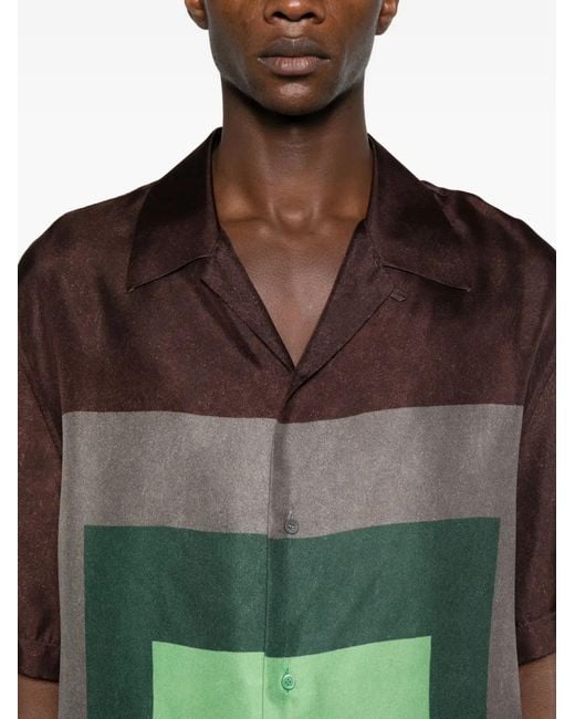 Loewe Green Silk Shirt for men