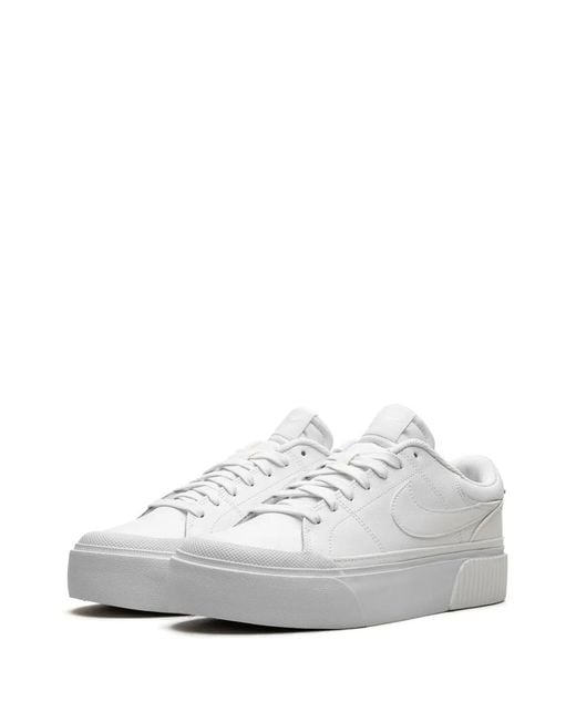 Nike White Court Legacy Lift "Triple" Sneakers