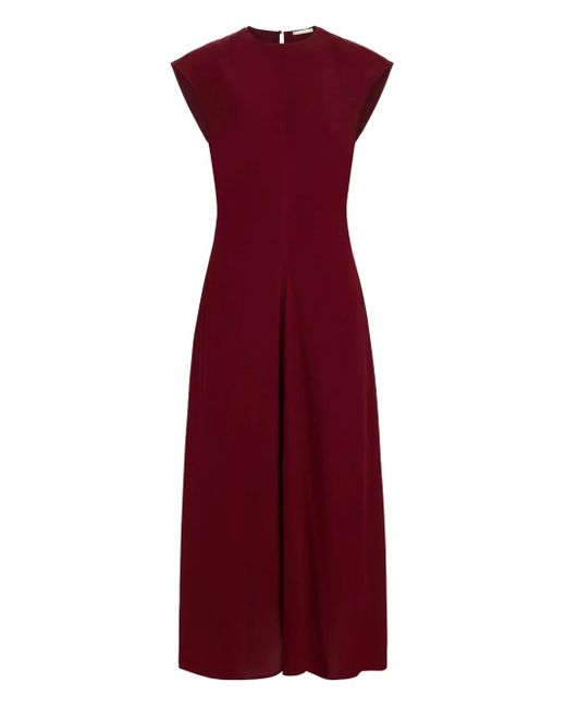 Marie Oliver Red Zuri Cap-Sleeve Midi Dress