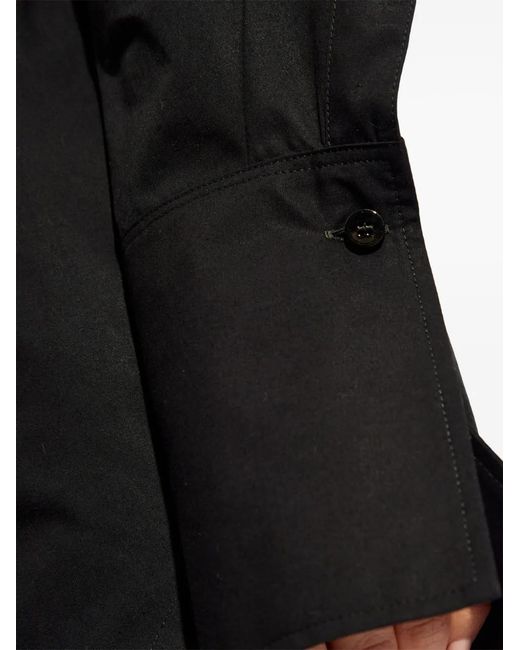 The Attico Black Button-Fastening Shirtdress