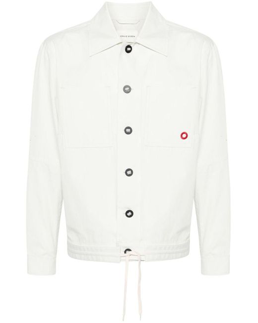 Craig Green White Circle Worker Cotton Jacket for men