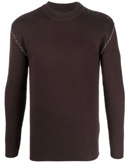 Jersey con costura en contraste Maison Margiela de hombre de color Brown