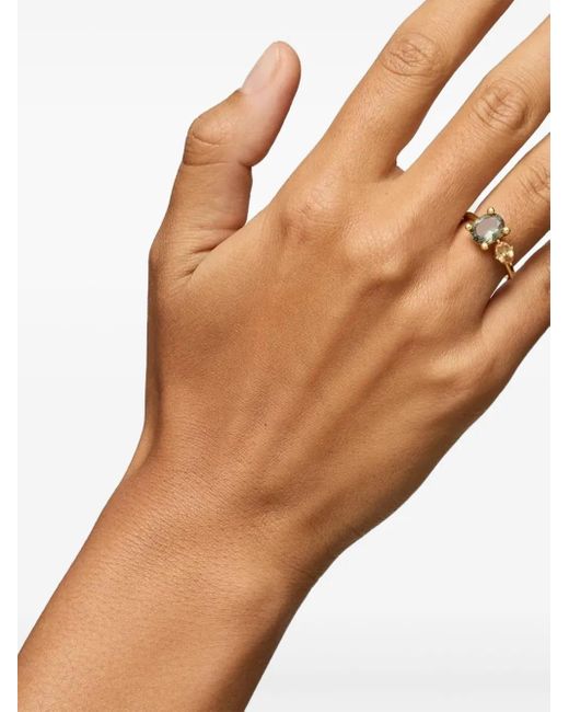Tous Ring Verfraaid Met Kristallen in het Metallic