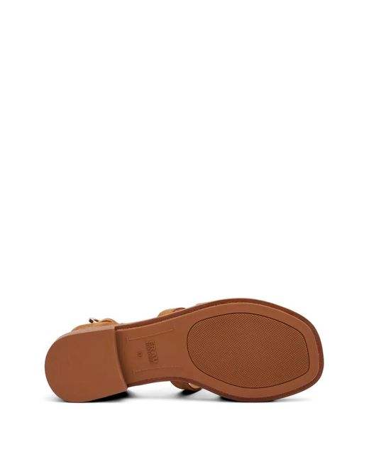 Frau Brown Suede Cage Sandals