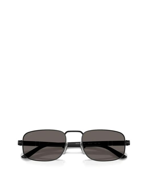 Persol Gray Rectangle-Frame Sunglasses