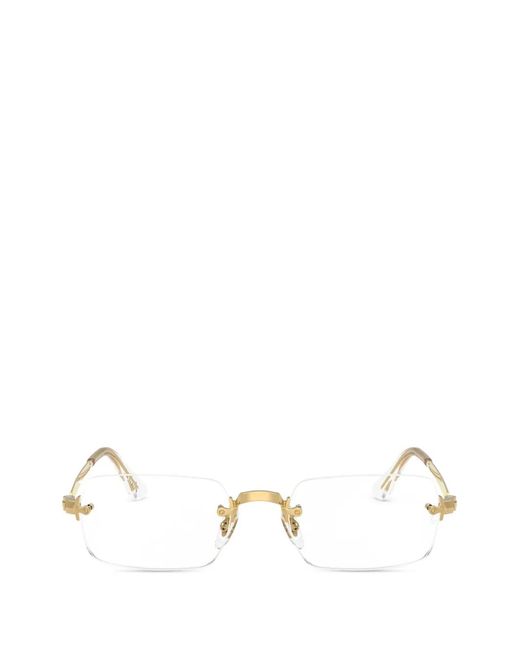 Ray-Ban White Rectangle-Frame Glasses
