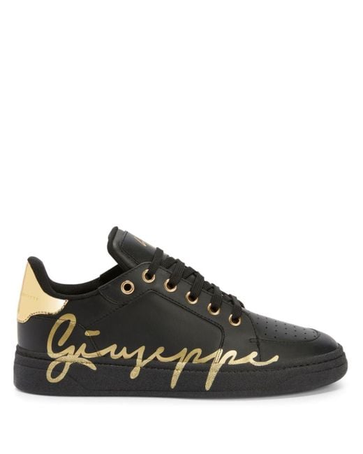Giuseppe Zanotti Gz94 Sneakers Met Logopatch in het Black voor heren