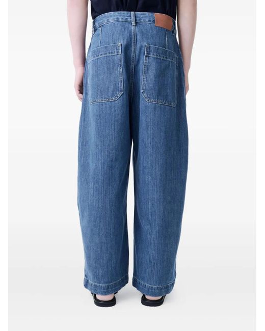 メンズ Studio Nicholson ワイドジーンズ Blue