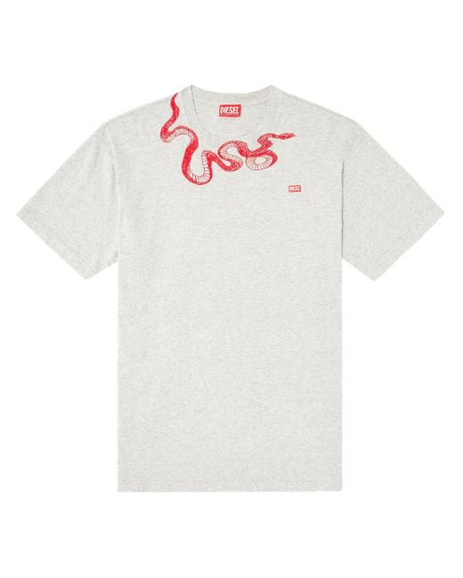 DIESEL White New Year Of The Snake Capsule T-Shirt
