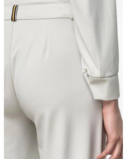K-Way White Jalle Wide-Leg Trousers