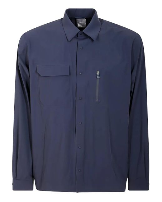 メンズ Herno フラップポケット シャツ Blue