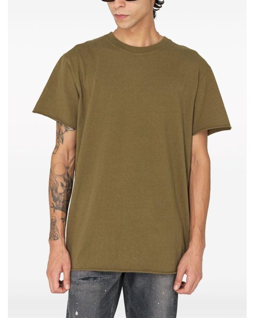 John Elliott Green Vintage Melange Cotton T-shirt for men