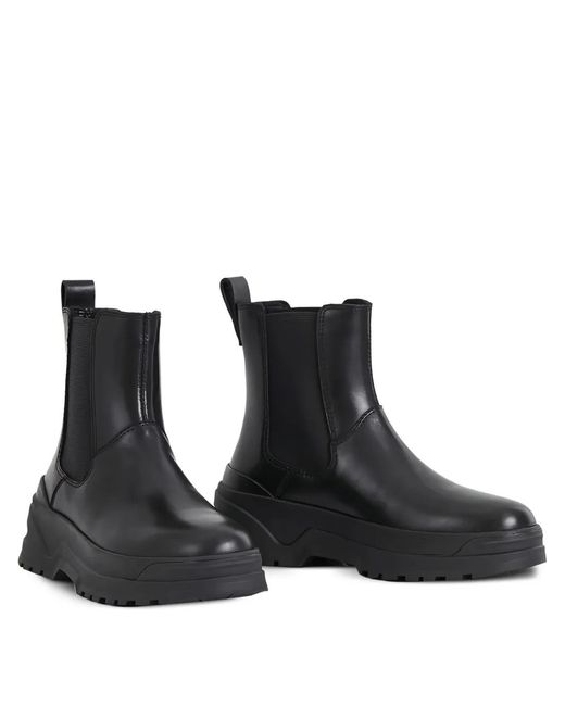 Vagabond Black Elastic-Panel Boots