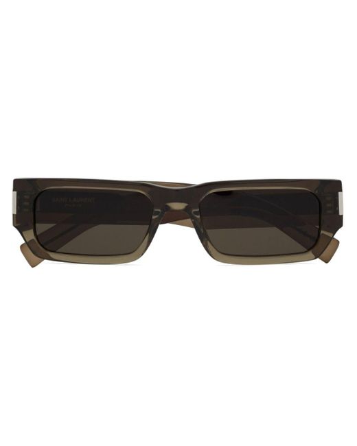 Saint Laurent Black 660 Rectangle-frame Sunglasses for men
