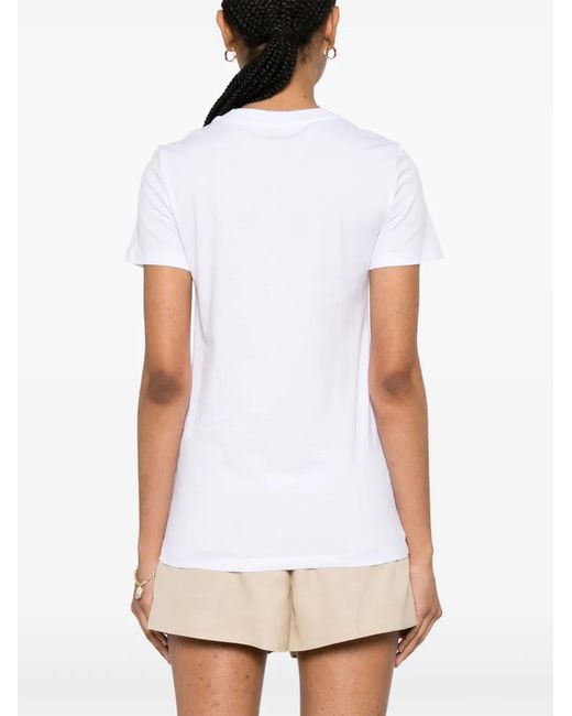 Max Mara White Logo Cotton T-Shirt