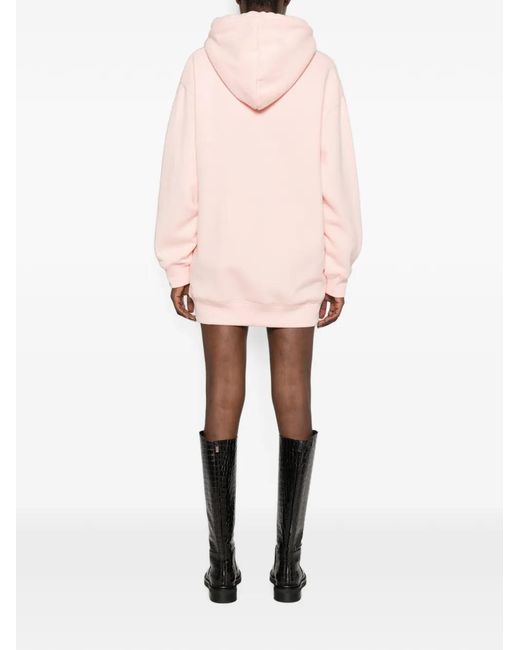 Superdry Pink Logo-Embroidered Mini Dress