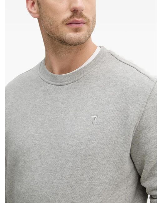 Trussardi Gray Long-Sleeve Sweatshirt for men