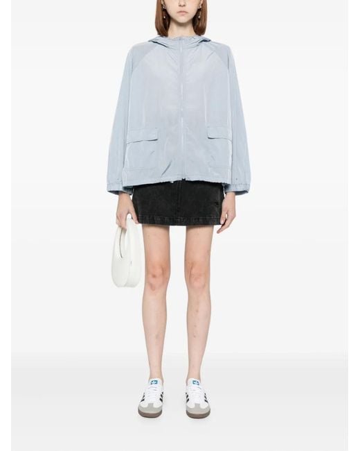 To b. by agnès b. Blue Logo-Patch Jacket