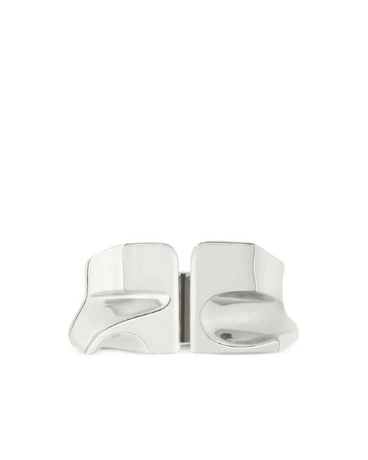 Courreges White Ac Signet Ring