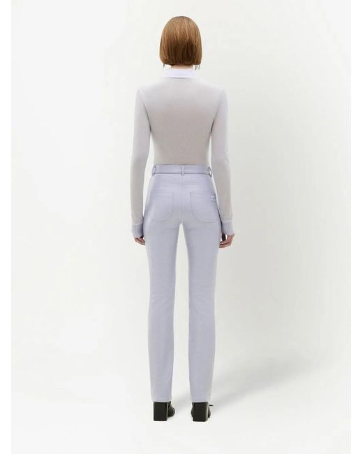 Courreges Straight Broek in het White
