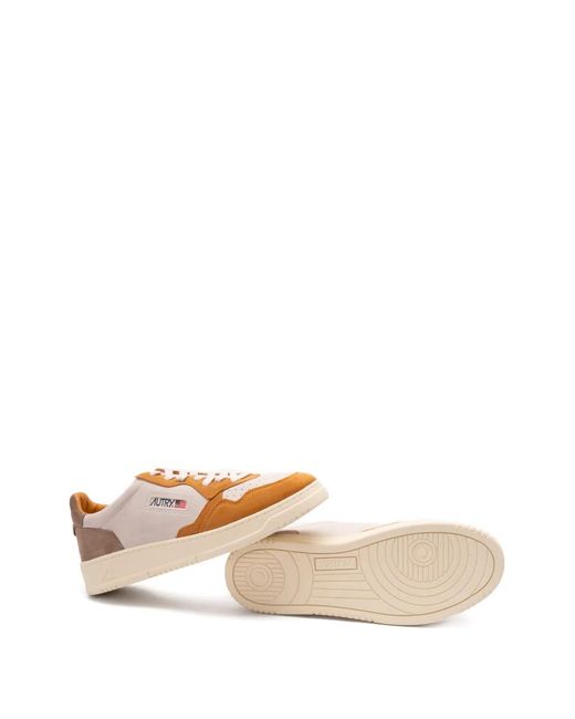 Autry Pink Medalist Lace-Up Sneakers for men