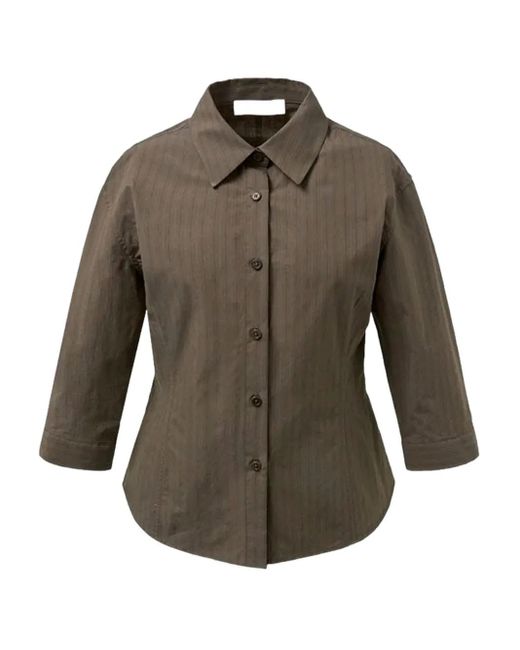 Amomento Blouse Met Krijtstreep in het Gray