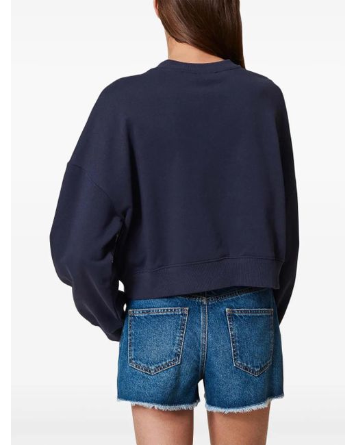 Twinset Blue Oval T-Chain Sweatshirt