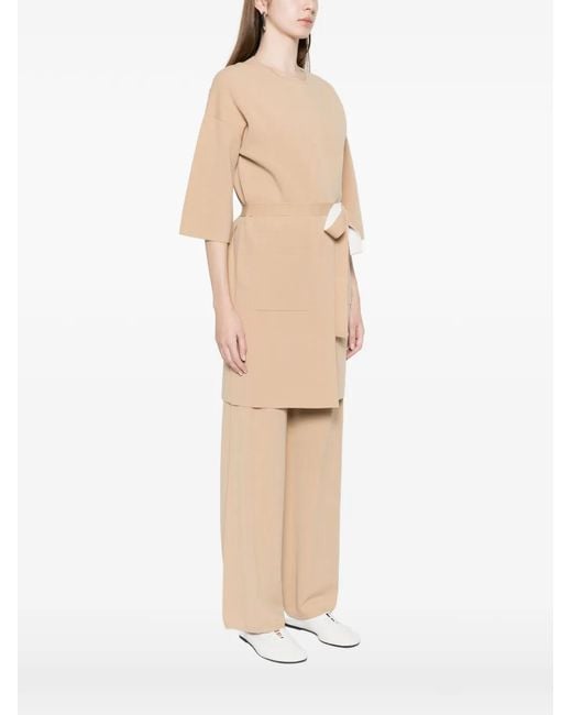 Kangra White Belted Coat