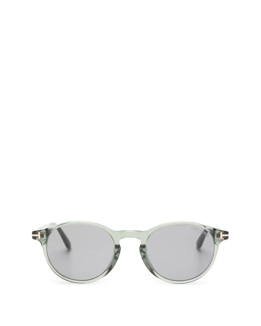Tom Ford White Round Frame Sunglasses