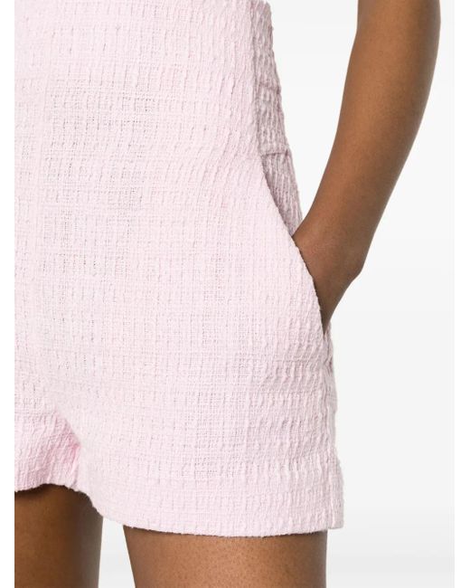 ALESSANDRO VIGILANTE Pink Bouclé Mini Shorts