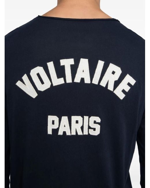 Zadig & Voltaire Blue Organic Cotton T-Shirt for men