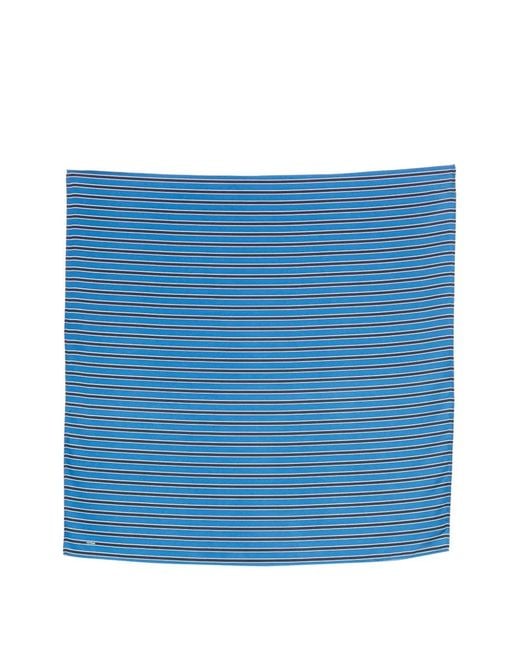 Totême Blue Striped Silk Scarf