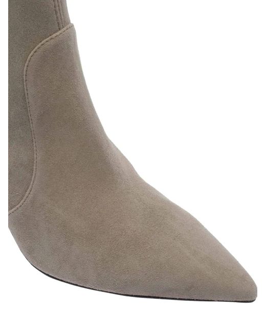 Botas de ante con tacón de 75 mm Stuart Weitzman de color Brown