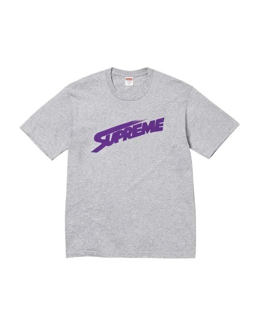 Supreme Gray Mont Blanc Printed T-Shirt for men