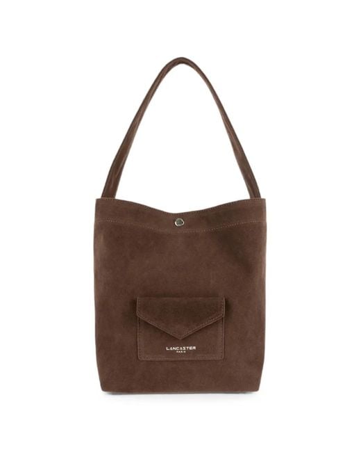Lancaster Brown Suédine Kba Suede Tote Bag