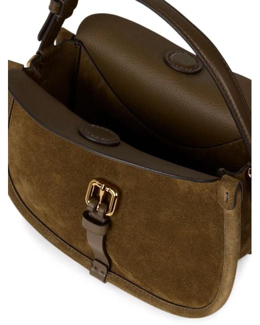 Etro Brown Small Suede Pony Bag